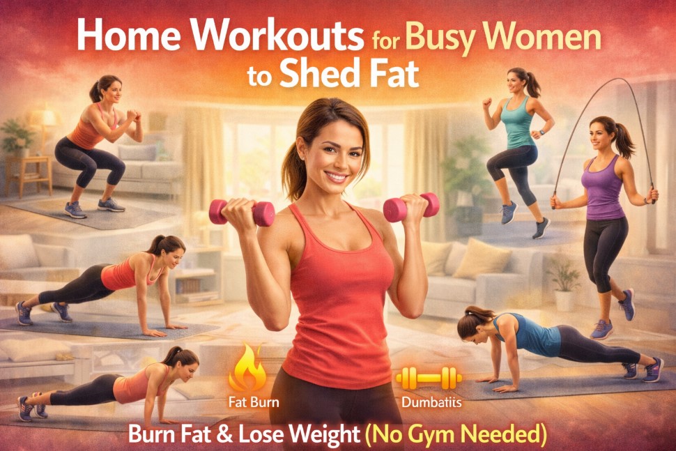 Home workouts for busy women to shed fat and lose weight at home
