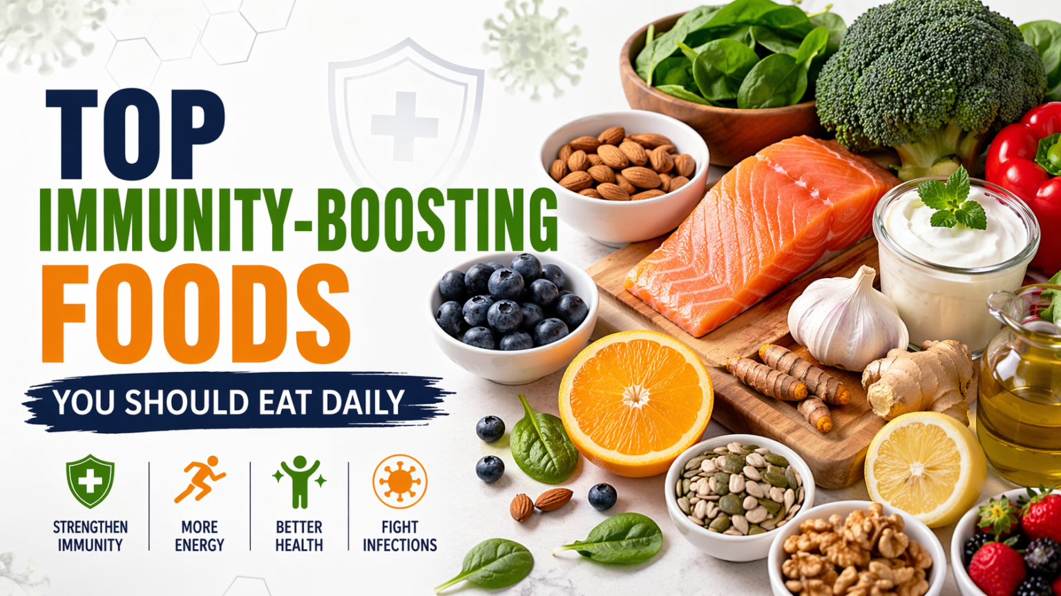 Top Immunity-Boosting Foods You Should Eat Daily - Healthy Life Set