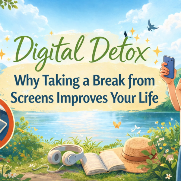 Digital detox concept with healthy lifestyle elements and screen-free living