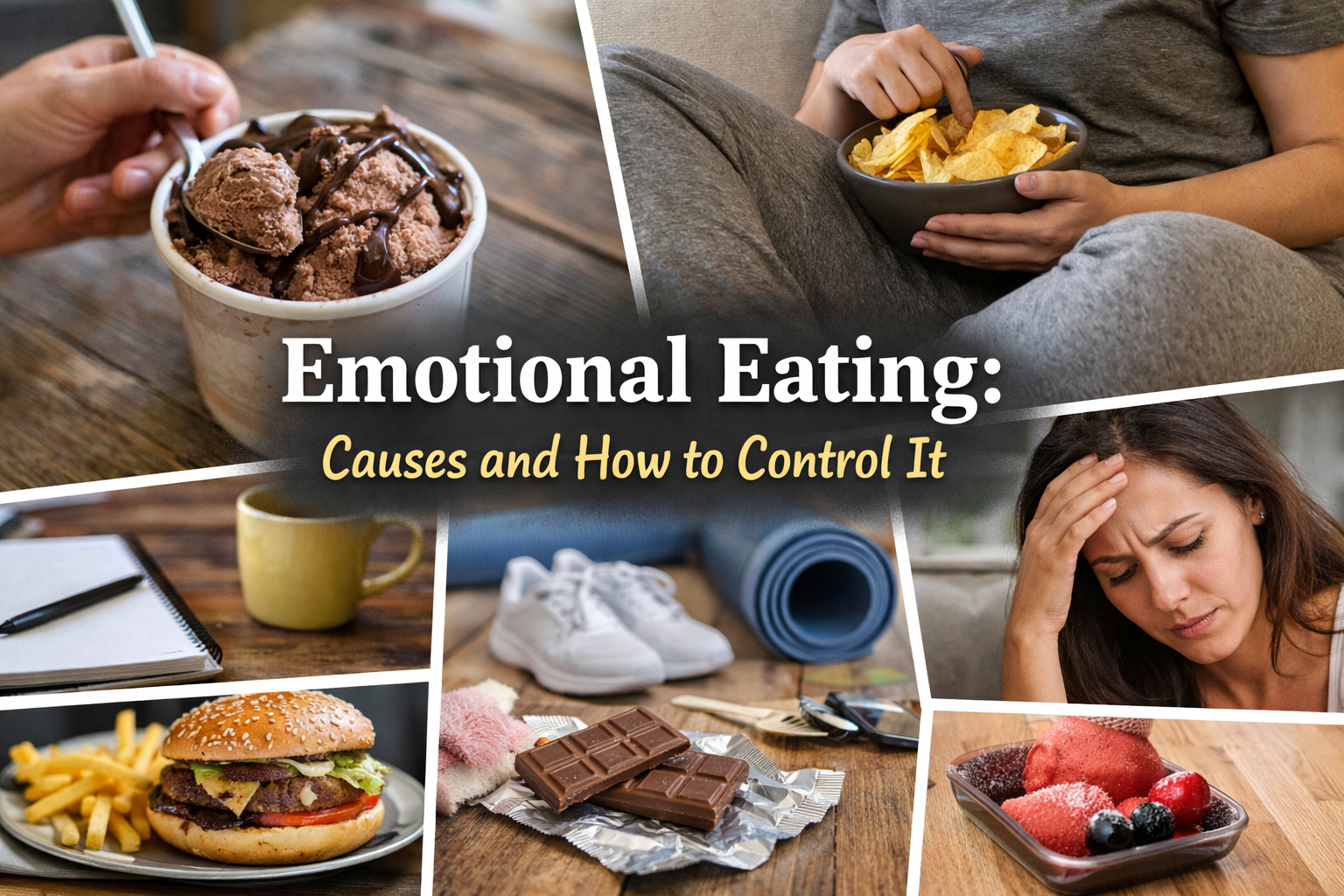 Person experiencing emotional eating and food cravings.