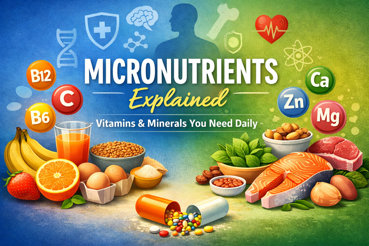 micronutrients explained vitamins and minerals chart