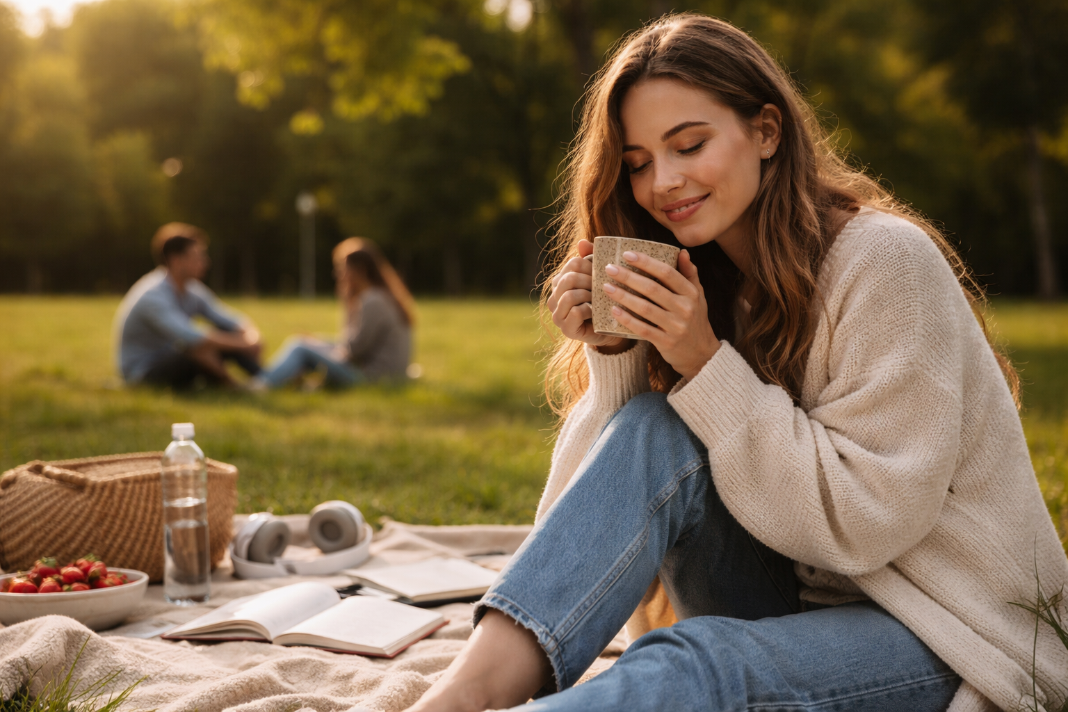 Person enjoying a peaceful outdoor moment to improve mood and emotional wellbeing
