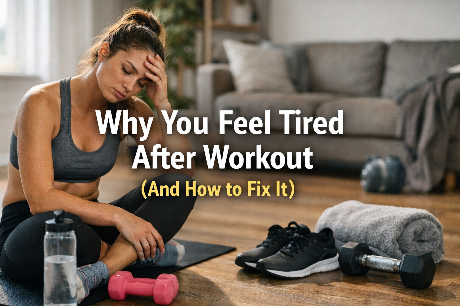 Person feeling tired after workout due to fatigue and recovery needs