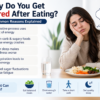 person feeling sleepy after eating a heavy lunch
