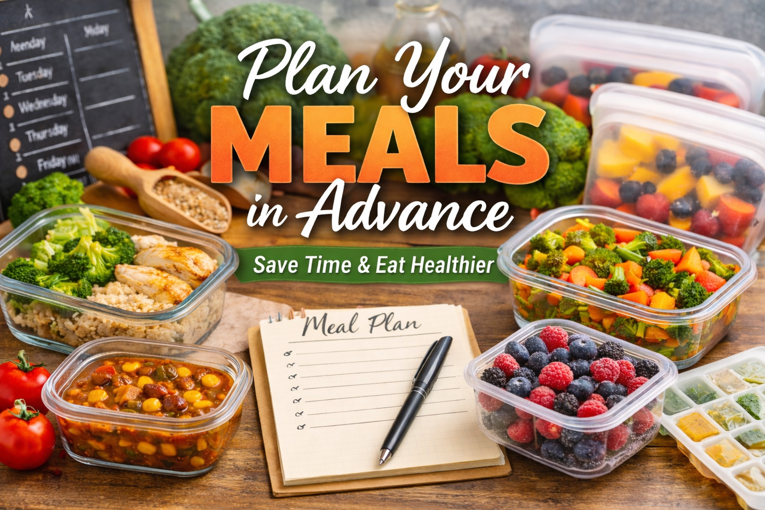 plan your meals in advance with weekly meal prep containers