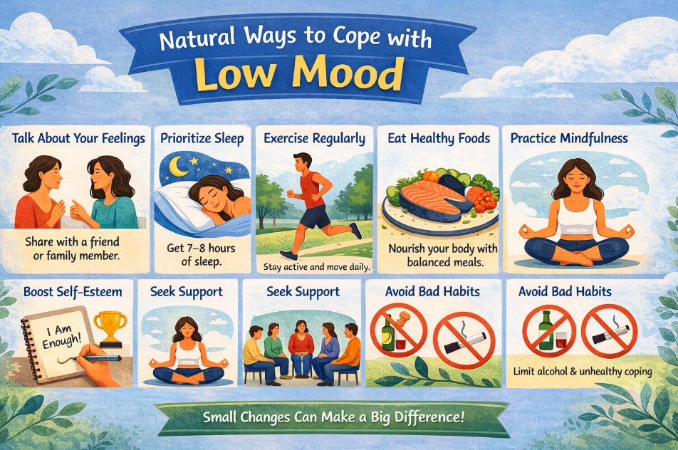natural ways to cope with low mood and improve mental health naturally