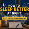 How to sleep better at night naturally with healthy evening routine tips