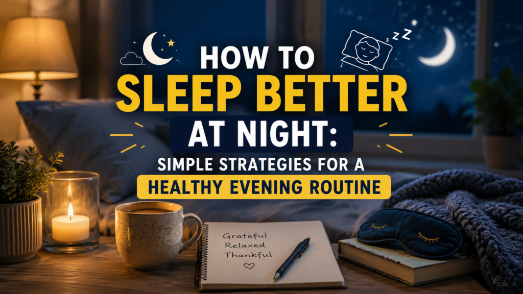 How to sleep better at night naturally with healthy evening routine tips