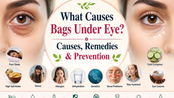 under eye bags causes like sleep deprivation aging allergies