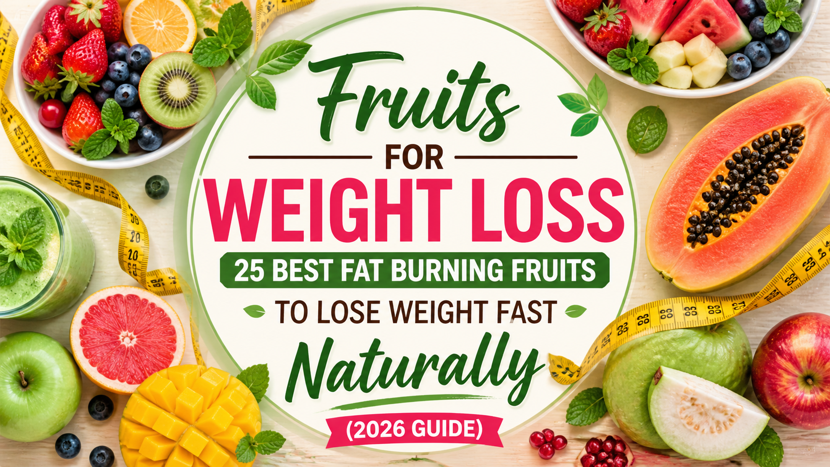 best fat burning fruits like apple grapefruit and papaya