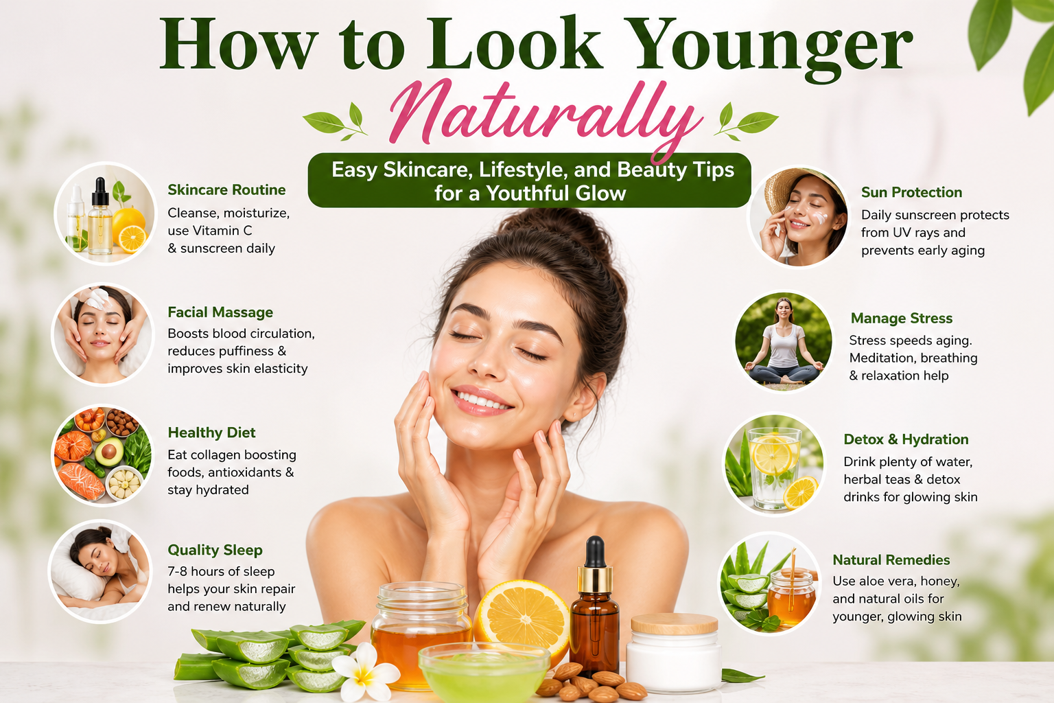 woman with glowing youthful skin natural beauty