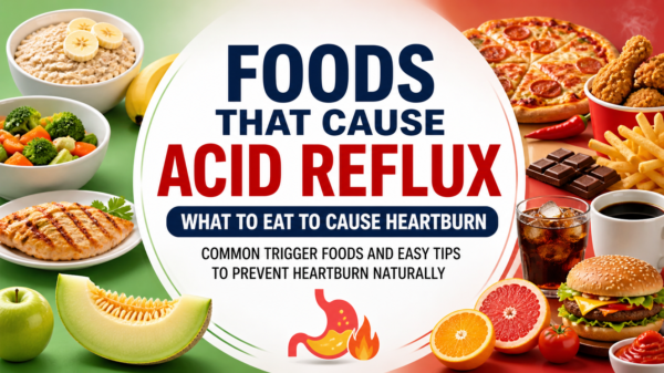 foods that cause acid reflux including spicy fried and citrus foods